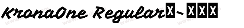 KronaOne Regular◆字体转换